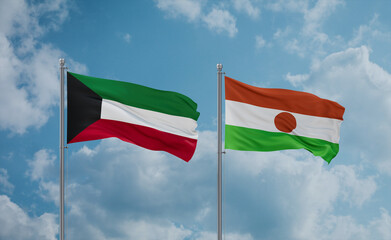 Niger national flags, country relationship concept