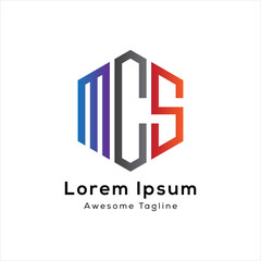 MCS letter logo design icon