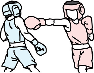 アマチュアボクシング_右ストレート