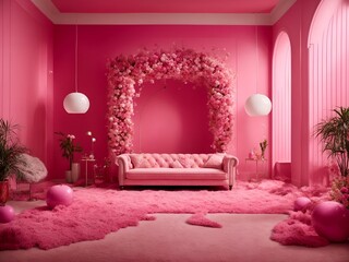 Pink interior design