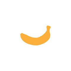 Banana icon. Simple style fruit theme poster background symbol. Banana brand logo design element. Banana t-shirt printing. Vector for sticker.