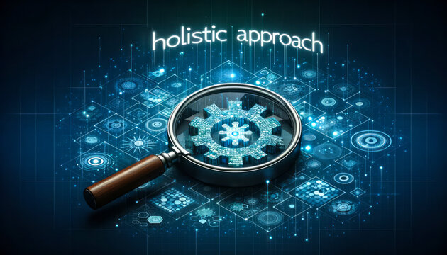 Magnifying Glass Revealing Complex Puzzle: Holistic Approach to Comprehensive Analysis