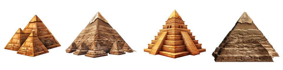 Ancient Pyramid clipart collection, vector, icons isolated on transparent background