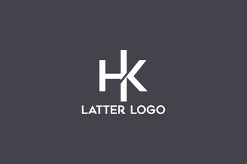 Creative,  Monogram Latter, Company, business H K logo design	