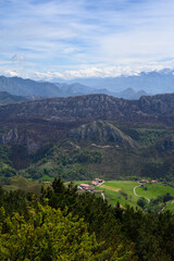 Travelling by car to mountain view points in Asturias, North of Spain, Picos de Europa mountain range