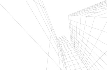 Fototapeta premium abstract architecture vector 3d rendering