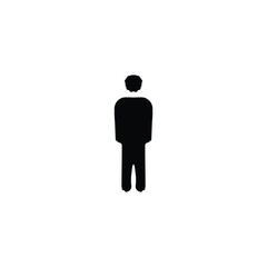 Stickman icon. Simple style graphic design company poster background symbol. Stickman brand logo design element. Stickman t-shirt printing. Vector for sticker.