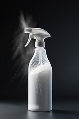 Spray gun with a washable liquid is isolated on a dark background