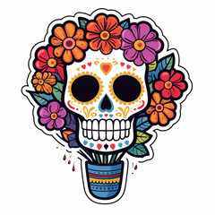 Cute Day of the Dead Stickers