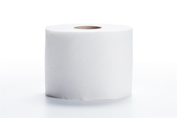 A closeup of a white toilet paper roll, emphasizing its softness and cleanliness