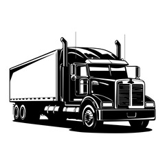 truck logo , container illustrator logo, truck illustration vector isolated.