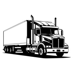 truck logo , container illustrator logo, truck illustration vector isolated.
