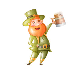 saint patrick watercolor transparent background