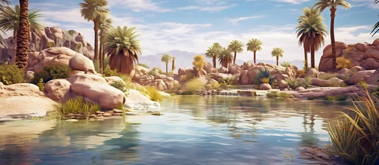  Oasis in the desert. AI generated. © RZ