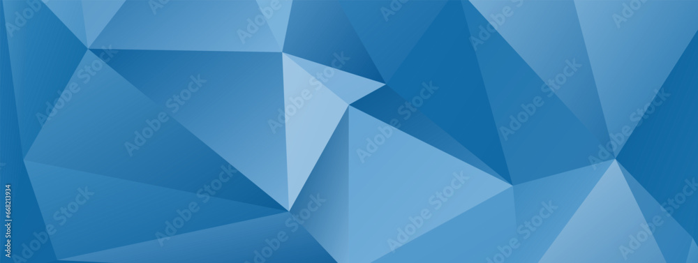 Poster abstract blue triangle geometric background, vector illustration. mosaic of simple shapes in blue wh