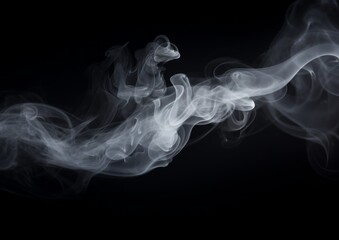 Abstract smoke on black dark background. Smoky background.