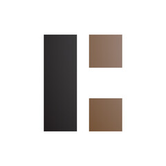 Black and Brown Rectangular Letter C Icon