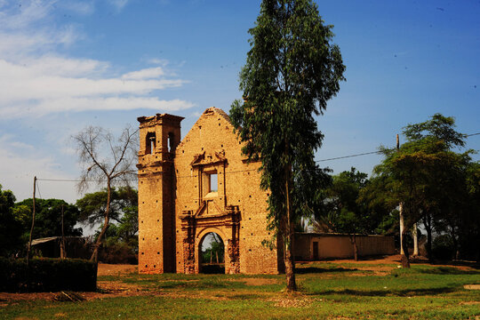 Ruins of Zana convents of the Catholic religion during the 16th century Belonging to the viceroyalty of Peru destroyed by the rise of the river, Lambayeque Peru