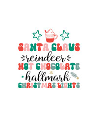 Retro Christmas SVG Bundle, Retro Christmas png, Groovy Christmas svg, Christmas Words svg, Christmas Shirt svg, mama claus svg, Cricut