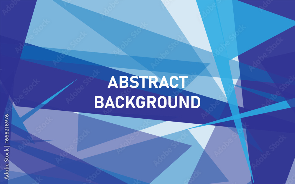 Poster abstract bright background of random triangles of different sizes and transparency. conceptual techn