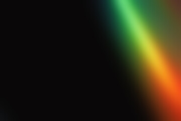 Rainbow refraction Photoshop overlay, leak flare, prism light effect, rainbow sunlight, holographic rays. Blurred bokeh retro photo texture, vintage camera glare. Easy to add as Overlay or Screen Filt