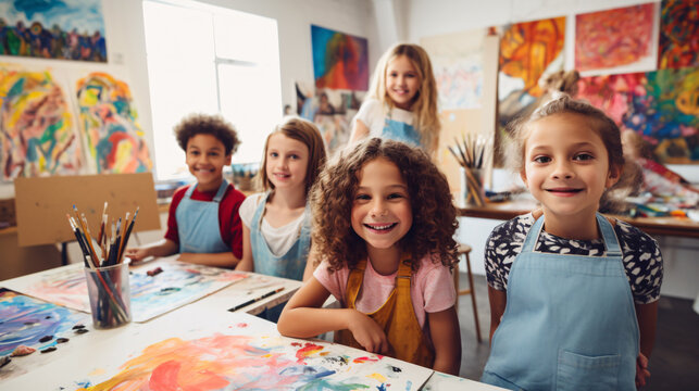 Children studying art embark on a creative journey that fosters imagination and self-expression. Through drawing, painting, sculpting, and other artistic mediums, they learn to communicate their .