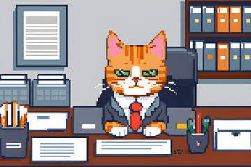 office worker cat