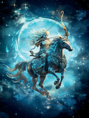 Illustration of zodiac sign of Sagittarius