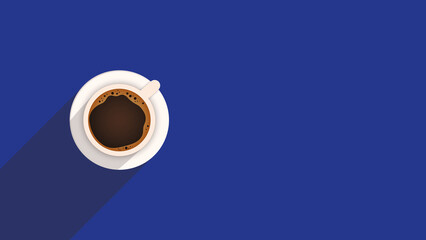 Espresso Tasse Illustration - Blauer Hintergrund