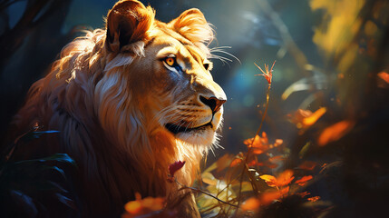 leoa femea brilhante 