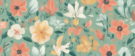 pattern with flowers wallpaper