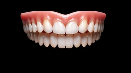 Fototapeta premium teeth on black background