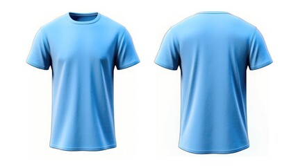T-shirt template have frond and back side isolated with clean background