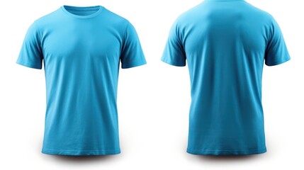 T-shirt template have frond and back side isolated with clean background