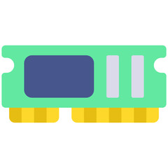 Fototapeta premium Vector Icon Ram, Memory, Peripheral, Component Computer, Computer Hardware, Processor