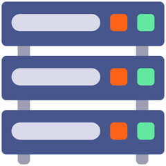 Fototapeta premium Vector Icon Server, Data Base, Hosting, Network, Internet, Storage