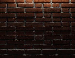 Fototapeta premium Dark Brick Wall with Overhead Lighting Perfect for Display and Showcase