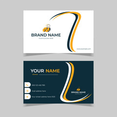 elegant modern business card design template black and yellow