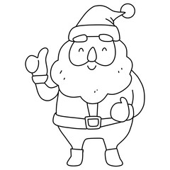 Cartoon Sata Cross, beautiful colorful line illustration