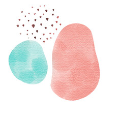 Abstract Watercolor Organic Freeform Shape