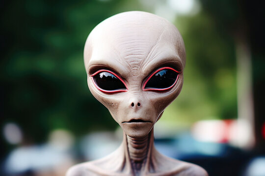 Future fantasy: close up of alien intruder