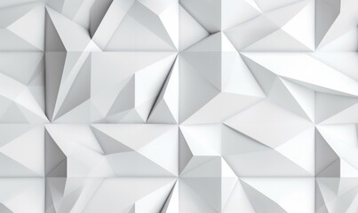 3D Wallpaper in the form of imitation of decorative origami mosaic of white color, Generative AI