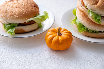 vegan hamburger on a plate