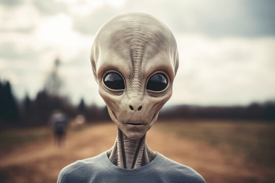 Science fiction nightmare: alien invader on Earth