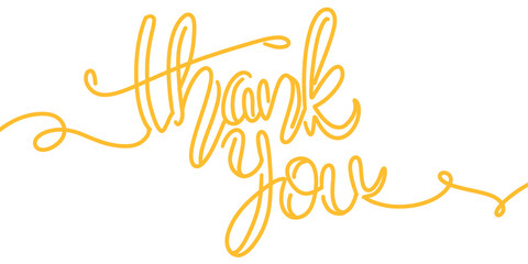 Obraz premium Line art of thank you lettering