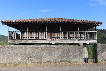 Hórreo, a typical granary from the northwest of Spain