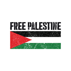 Free Palestine. Save Palestine, Palestine Typography Vector Design, Palestine Flag Illustration