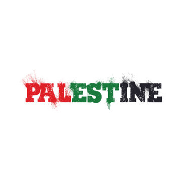 Palestine Typography T-shirt design, Palestine Poster, Banner, Palestine Flag