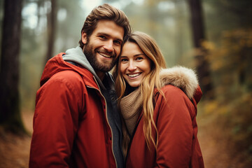Fototapeta premium Picture generative ai concept of a beautiful couple traveling together enjoying their honeymoon