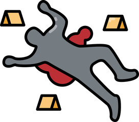 Crime scene line icon